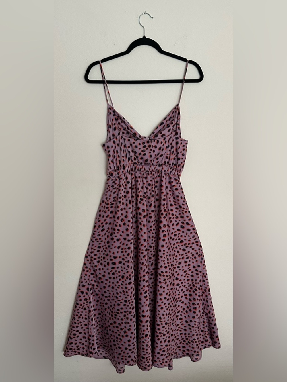 Vici Pink & Black Leopard Print Cutout Knot Maxi Dress Size L - Picture 5 of 12
